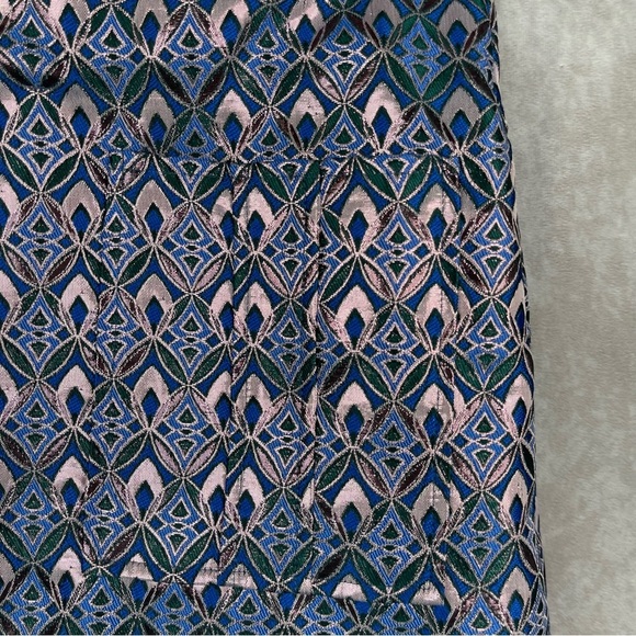 Maje Jako Jacquard Mini Metallic Skirt In Light Blue Women's Size 36 US S - Picture 6 of 12